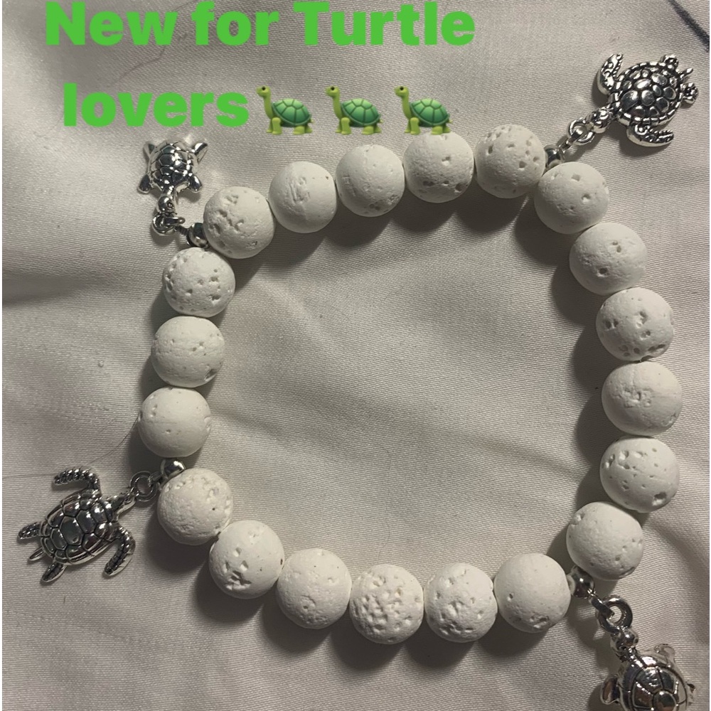 White Volcano Rock Bracelet